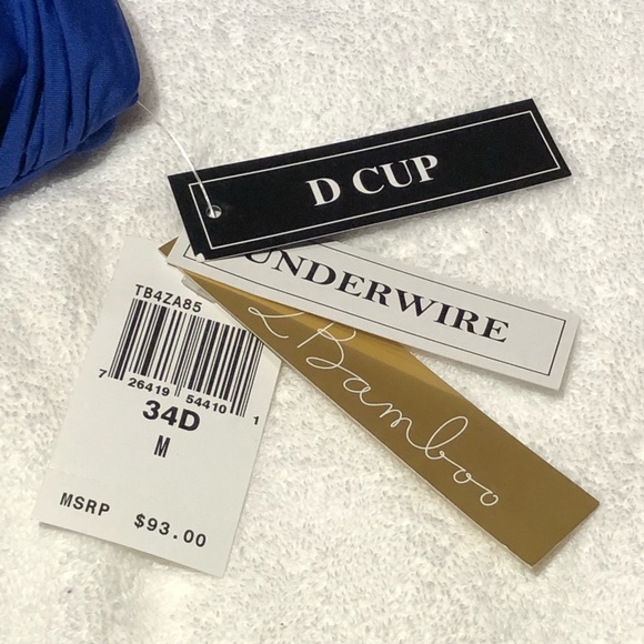 NWT-2 Bamboo Royal Blue Tankini 34D Underwire - Picture 7 of 7